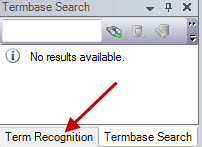 Term recognition tab