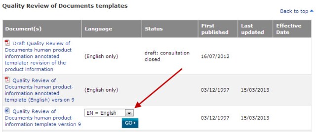 QRD template download page