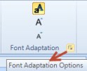 font adaptation