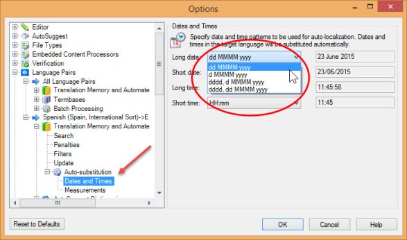 Date auto-substitution