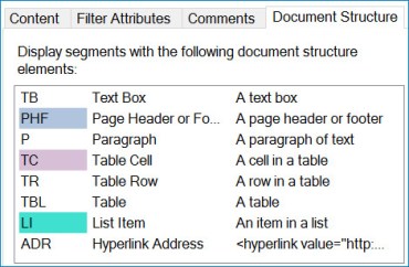 filter-document-structure